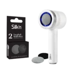 Zestaw elektryczny pilnik do stóp Silk'n VacuPedi srebrny + wymienne tarcze średnia i gruba