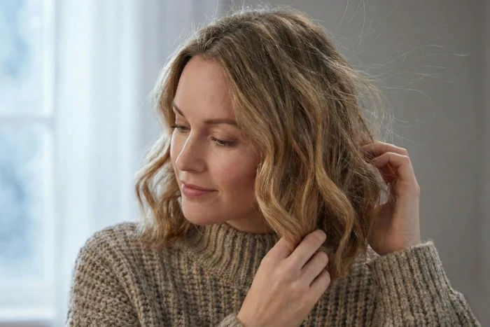 Elektryzujące się włosy zimą